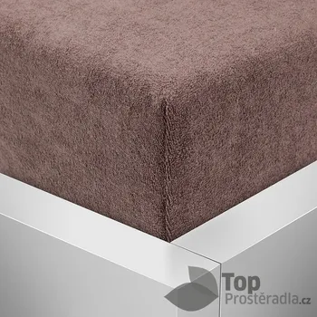 Prostěradlo Froté prostěradlo 140x200 Premium - Tmavě hnědá