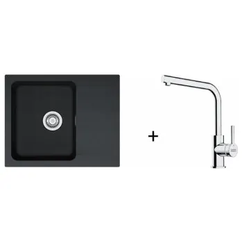Granitový dřez Franke SET T110 - Orion OID 611-62 Tectonite Černá + FS 3230.031 + ZÁRUKA 5 LET ZDARMA
