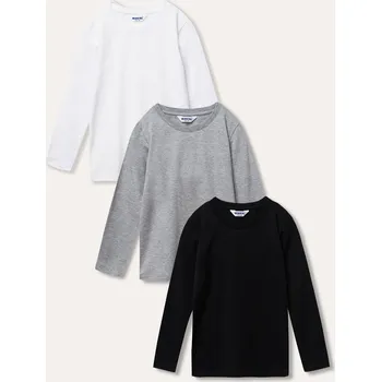 Chlapecké tričko 3PACK dětská trička - Winkiki WAU 33102, bílá, černá, šedý melír Barva: Mix barev, Velikost: 158