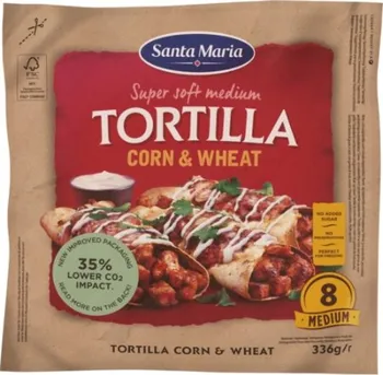 Trvanlivě pečivo Santa Maria Tortilla 336 g Corn&Wheat