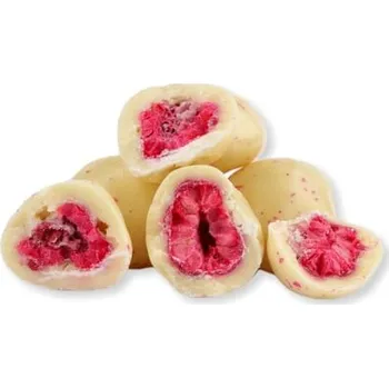 Sušené ovoce Ochutnej Ořech Lyofilizované maliny v bílé čokoládě 50 g