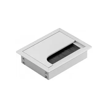 Nábytkové kování GTV Kabelová průchodka Merida, 80x100 mm, přírodně eloxovaná