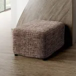 decoDoma napínací potah bielastický VITTORIA hnědá taburet (40 x 40 x 40 cm)