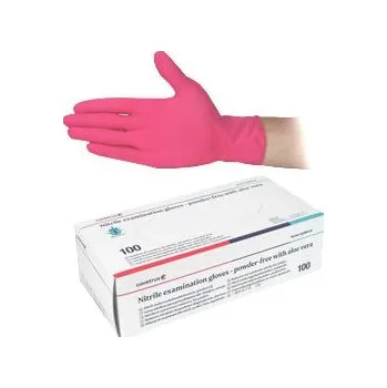 Vyšetřovací rukavice Rukavice nest.vyš.CVET nitril M/100ks bez pudru, aloe