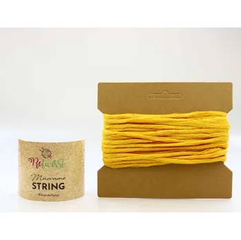 Příze ReTwisst Macrame String 5 mm / 10 m, 25 slunečnicová