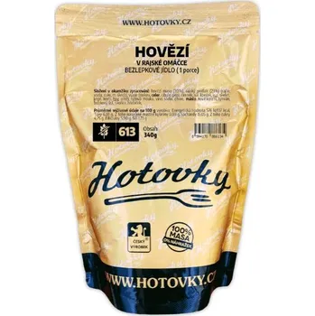 Hotové jídlo Hotovky Hovězí v rajské omáčce bez lepku 1 porce