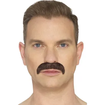 Karnevalový doplněk Knír Podkova hnědý