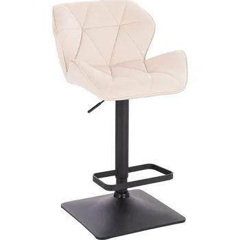 Barová židle Barová židle Horten velur základna černá - krémová