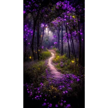Diamantové malování Diamantové malování - Cesta v barevném lese č. 969