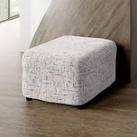 decoDoma napínací potah bielastický VITTORIA smetanová taburet (40 x 40 x 40 cm)