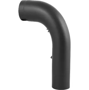 Kouřovod Koleno 90° tažené s prodloužením, klapkou a čistícím otvorem, prům. 130 mm