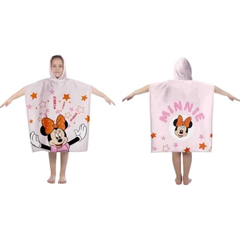 Růžové dětské pončo Minnie Mouse