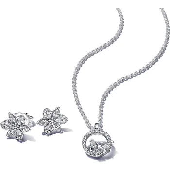 Souprava šperků PANDORA set náhrdelník a náušnice 392620C01-45+292633C01
