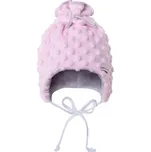 Esito Dětská zimní čepice Minky Teddy růžová Vel. 38