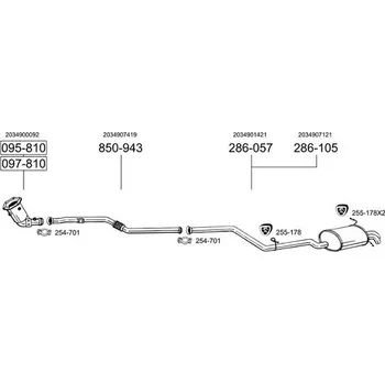 Filtr pevných částic filtr pevných částic Bosal 097-810