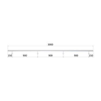 Madlo do koupelny Madlo ø 42.4mm, L-3000mm, leštěná nerez AISI304