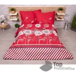 Francouzské bavlněné povlečení 220x200+2x70x90 Vlčí máky