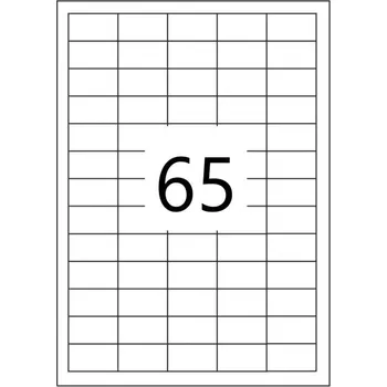 Speciální papír Samolepící etikety 38x21,2mm, 100 listů, A4