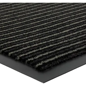 Šedá vnitřní čistící vstupní rohož FLOMA Scala - délka 40 cm, šířka 60 cm a výška 0,5 cm