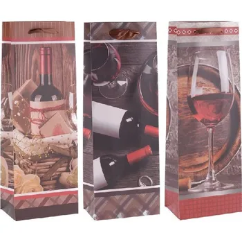 Obal na kolo Papírová taška na lahev 35,7x12,8x8