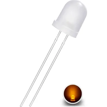 Dioda LED Dioda 8mm, Žlutá difuzní mléčná