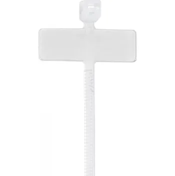 Stahovací páska páska stahovací s popisem 52100-M Elematic 100x2,5 natural, rozměr štítku 25,4x8mm