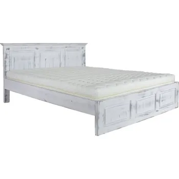 Knihovna Rustikální postel WHITE HOME ACC03 180x200 cm Barevné provedení: Bílá patina - K03, Rozměry postele: 180 x 200 cm