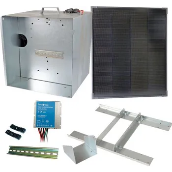 Ohradník Základní sada na solární ohradník s přenosnou schránkou, regulátor 10 A, panel 40 W, konzole