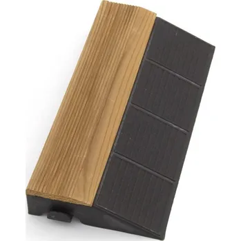 Dřevěný nájezd \"samice\" pro terasovou dlažbu Linea Combi-Wood - 40 x 19,5 x 6,5 cm
