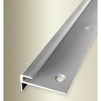 Podlahová lišta Küberit 807 - Schodová hrana zásuvná do 5 mm, šroubovací Barva dekoru: stříbro F4, Délka lišty: 250 cm