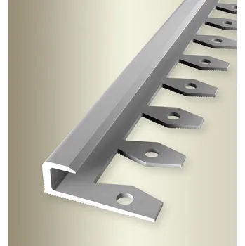 přechodová lišta Küberit 803 EB - Ohýbací ukončovací profil hladký 7 mm | F4 Stříbro 250 cm