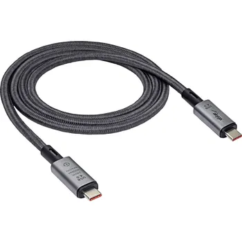 Prodlužovací kabel Akyga USB kabel USB-C ® zástrčka, USB-C ® zástrčka 1.00 m šedá AK-USB-45
