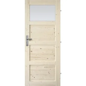 Interiérové dveře Interiérové dveře masivní Lizbona 1S prosklené, 80 P, borovice