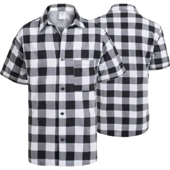 Pánská košile Procera bílo černá košile s krátkým rukávem