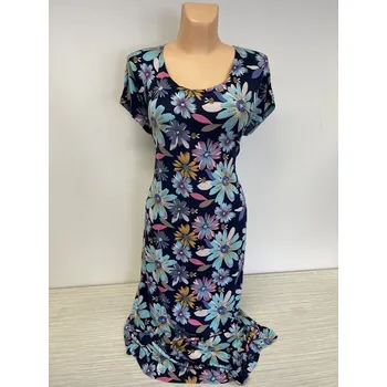 Dámské šaty dámské dlouhé šaty, Barva Modrá, Velikost XXXL 54, Materiál 96% Viskoza 4% Lycra