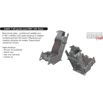 Plastikový model Eduard 1/48 F-16D ejection seats PRINT (KINETIC)