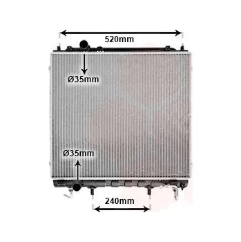 Motor automobilu Chladič, chlazení motoru VAN WEZEL 82002146