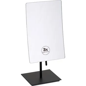 Koupelnový nábytek Bemeta Kosmetické zrcátko, 210 x 130 mm, jednostranné, na postavení, černá 116201310