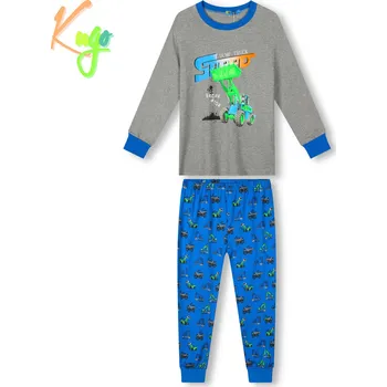 Chlapecké pyžamo Chlapecké pyžamo - KUGO MP3778, šedá / modrá Barva: Šedá, Velikost: 128