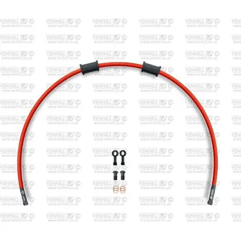 Hadice zadní brzdy Venhill POWERHOSEPLUS SUZ-8002RB-RD (1 hadice v sadě) červené hadice, černé koncovky