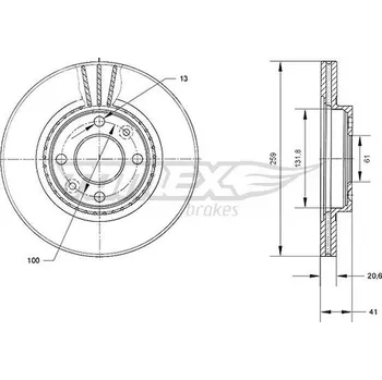 Brzdový kotouč Brzdový kotouč TOMEX Brakes TX 70-10