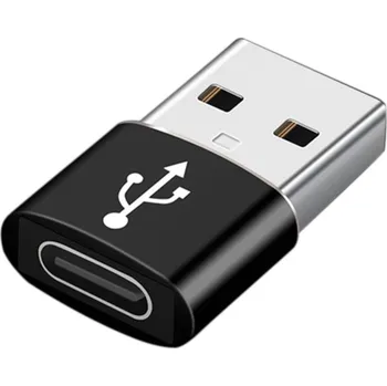 Datový kabel Redukce / adaptér USB-C samice / USB-A samec - oválná - černá