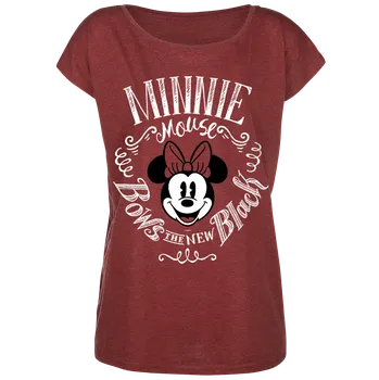 Dámské tričko Tričko Disney z Mickey & Minnie Mouse - Minni Maus - Bows - Ženy - směs červené