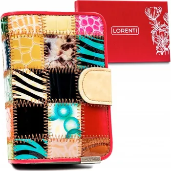 Peněženka Tříoddílová vícebarevná kožená peněženka Lorenti no. 301
