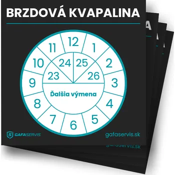 Brzdová kapalina GAFA Nálepka servis brzdová kapalina