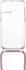 Pouzdro na mobilní telefon FIXED Pure Neck pro Apple iPhone 13 Mini růžová šňůrka/transparentní