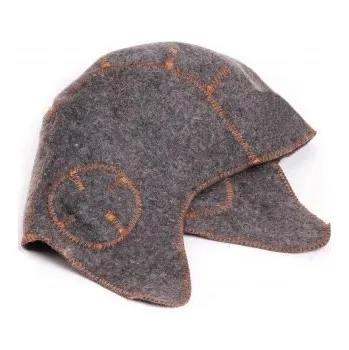 EVEI Čepice do sauny Tankista 100% vlna, šedý