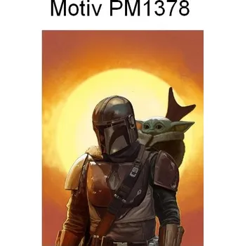 Diamantové malování Star Wars Diamantové malování - SW Mandalorian (čtvercové diamanty) Motiv: PM1378, Rozměr: 20x30 cm