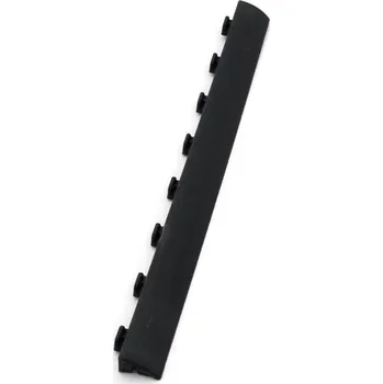 Černý plastový nájezd \"samec\" pro terasovou dlažbu Linea Striped - 58 x 5,6 x 2,5 cm