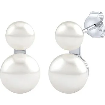 Náušnice Stříbrné náušnice Noelle s bílými přírodními perlami LPS19406EWW